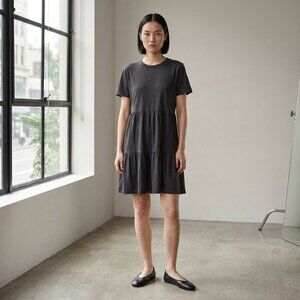 KOTN Tiered Dress in Black Size S